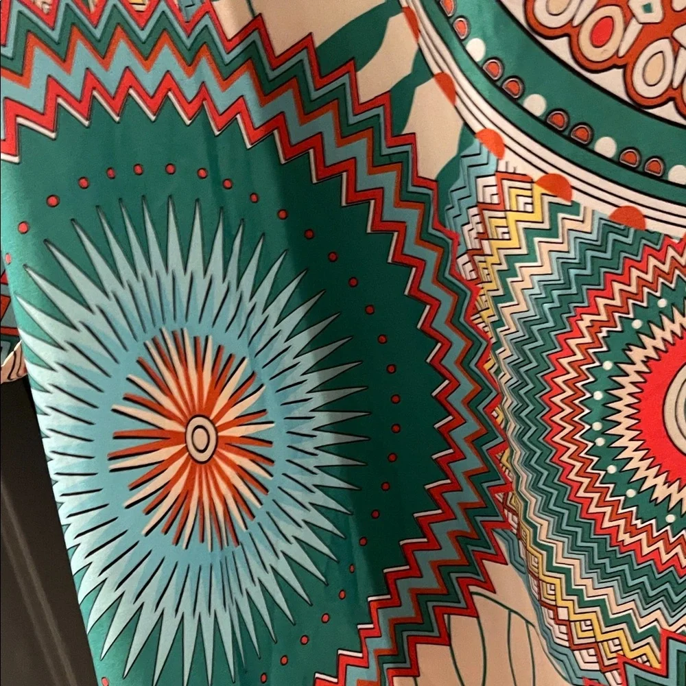 Multicolor Geometric Pattern Dress - Picture 11 of 12